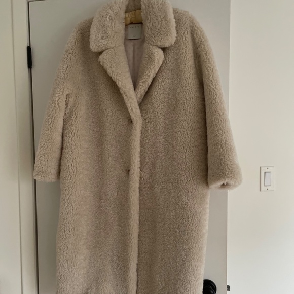 Sandro Paris Rocky Faux Shearling Coat - Picture 8 of 11